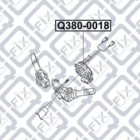 Q3800018 Q-FIX Кольцо контактное, шлейф руля купить в Винница