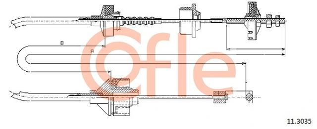 Тросик сцепления 113035 COFLE