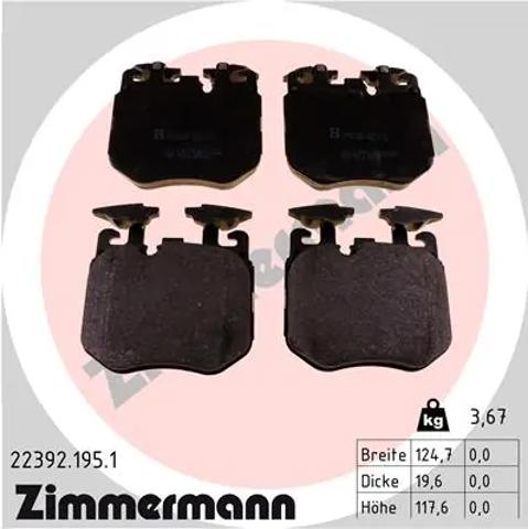 223921951 ZIMMERMANN Передние тормозные колодки купить в Черкассы
