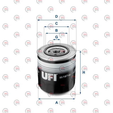 UFI 2316700 Фильтр масляный в наличии Кривой Рог