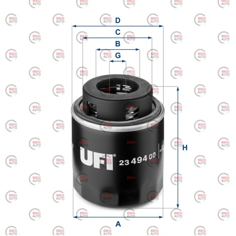UFI 2349400 Фильтр масляный в наличии Каменское