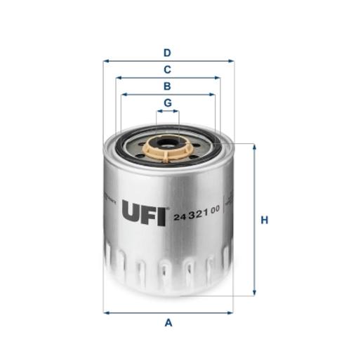 UFI 2432100 Топливный фильтр в наличии Николаев