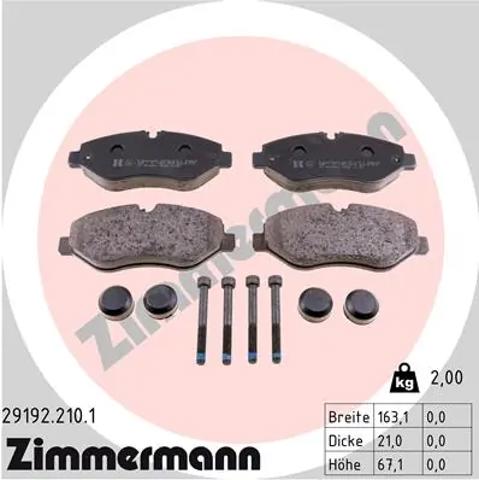 291922101 ZIMMERMANN Передние тормозные колодки купить в Винница