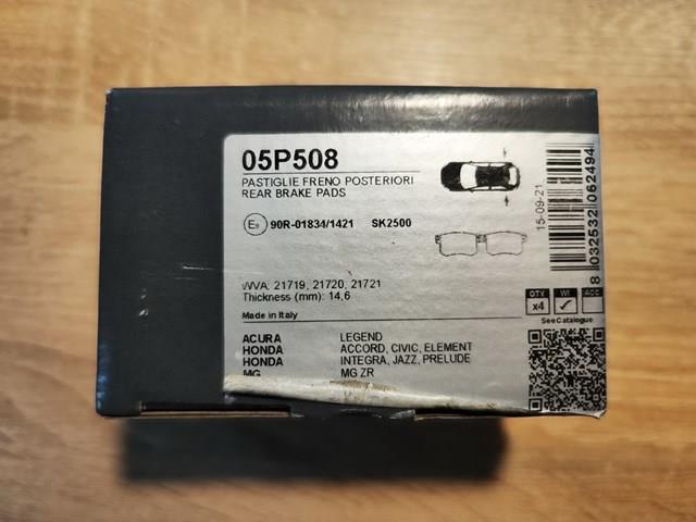 05P508 LPR Задние тормозные колодки купить в Черновцы