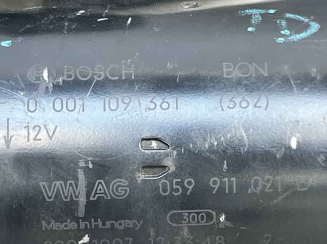 Стартер двигателя 0001109361 BOSCH
