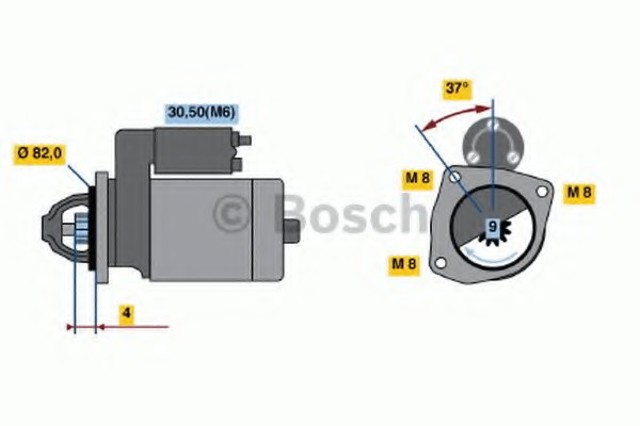 Стартер 0001109300 BOSCH