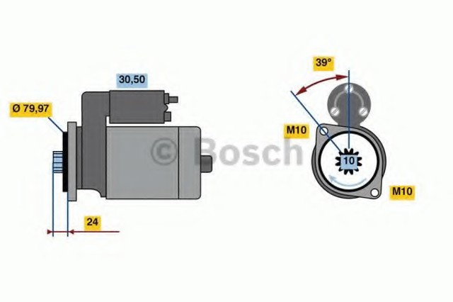 Стартер автомобиля 0001109399 BOSCH