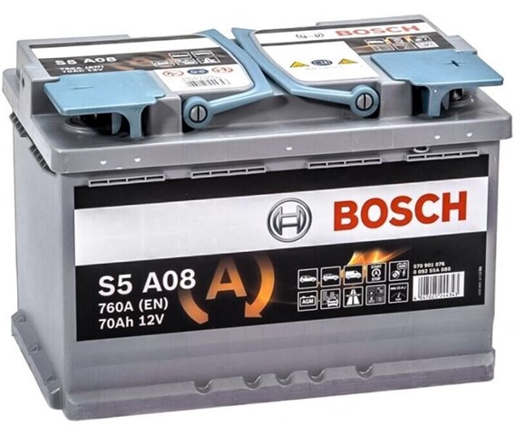 Аккумулятор Bosch S5A08 AGM 70 Ah 760 A (-+, R)