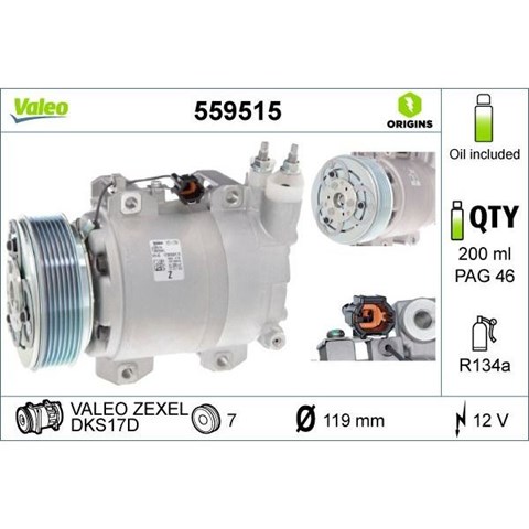 Насос кондиционера 559515 VALEO