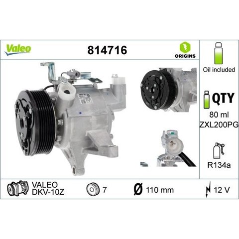 Компрессор кондиционера 814716 VALEO