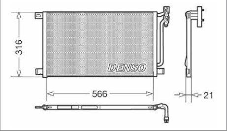 Радіатор кондиціонера DCN05003