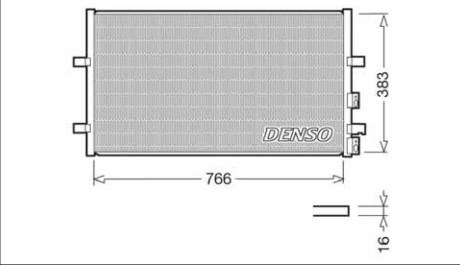 Радиатор кондиционера DCN10009 DENSO