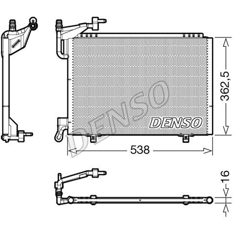Радиатор охлаждения кондиционера DCN10042 DENSO
