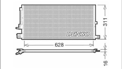 Радиатор охлаждения кондиционера DCN11007 DENSO