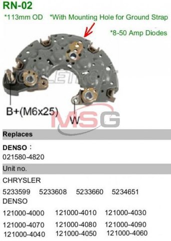 Мост диодный генератора RN02 MOBILETRON