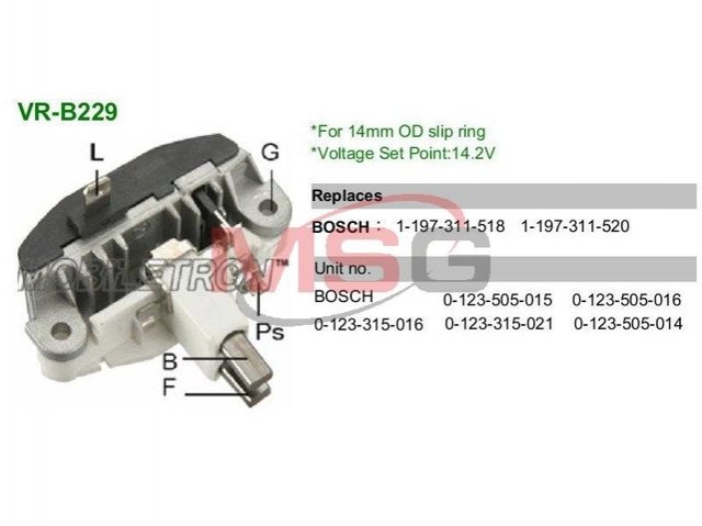 Реле зарядки генератора VRB229 MOBILETRON
