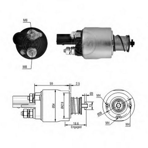 Втягивающее реле ZM1498 ZM