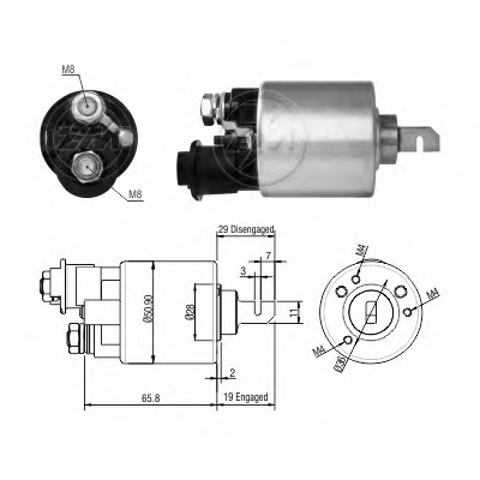 Тяговое реле ZM1608 ZM