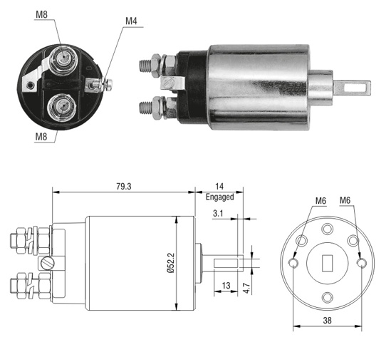 Втягивающее реле ZM1689 ZM