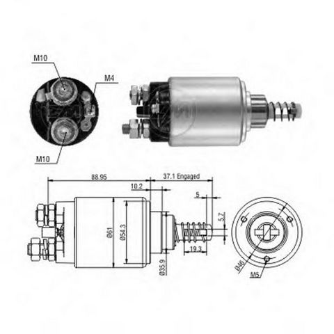 Втягивающее реле ZM2639 ZM