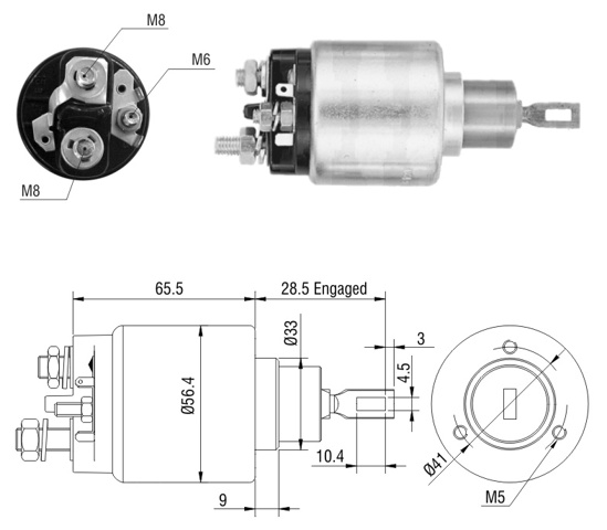 Втягивающее реле ZM473 ZM