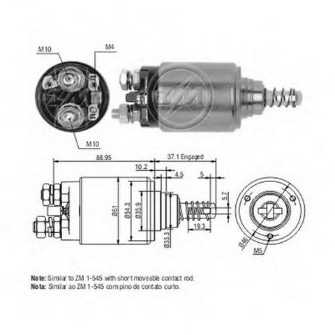 Втягивающее реле ZM545 ZM