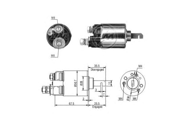 Втягивающее реле ZM602 ZM