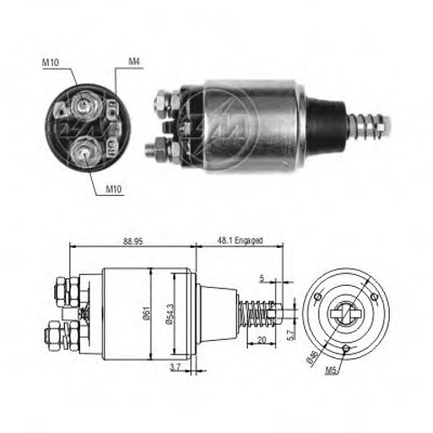 Втягивающее реле ZM638 ZM
