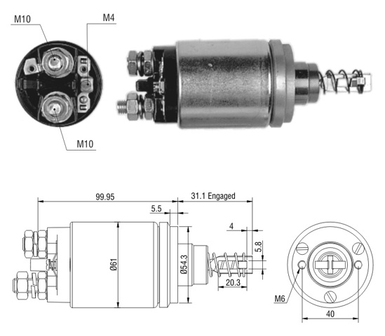 Тяговое реле ZM642 ZM