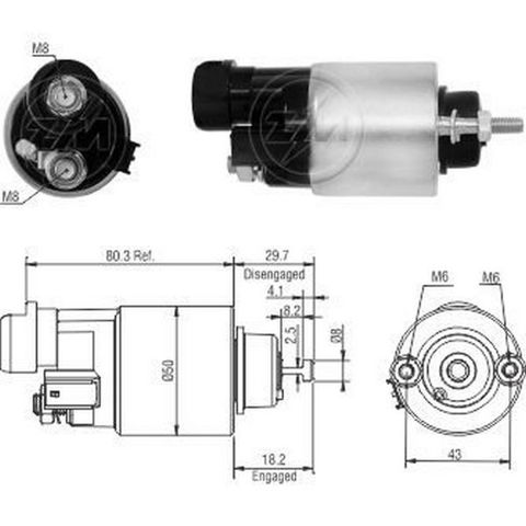 ZM6708 Реле втягивающее стартера купить Черновцы