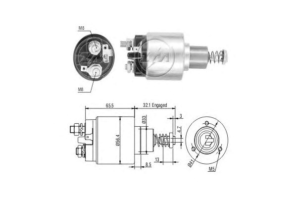 Тяговое реле стартера ZM676 ZM