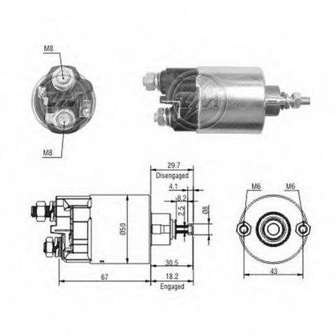 Втягивающее реле ZM709 ZM