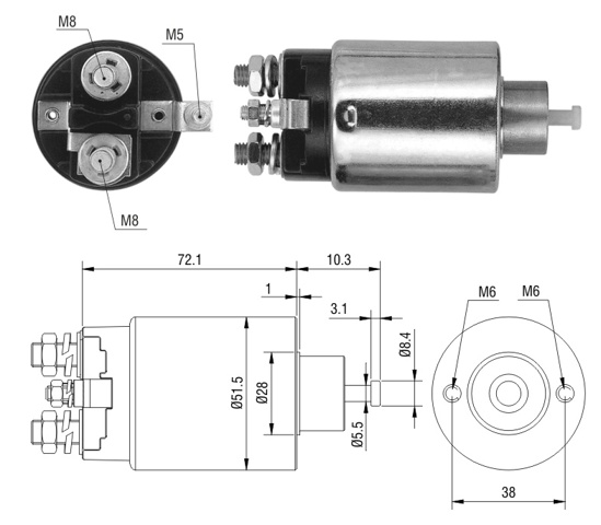 Тяговое реле ZM795 ZM