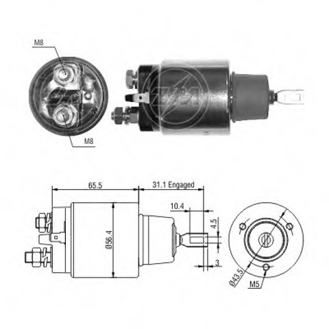 Тяговое реле ZM975 ZM