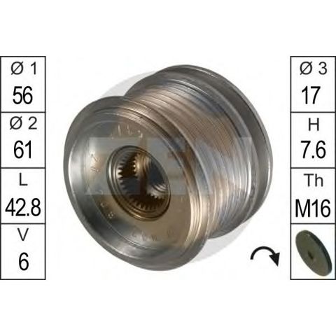 Инерционный шкив ZN5377 ZEN