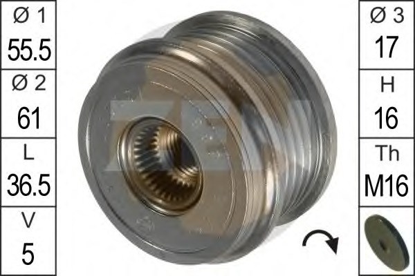 Инерционный шкив ZN5387 ZEN