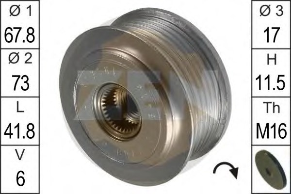 Инерционный шкив ZN5425 ZEN