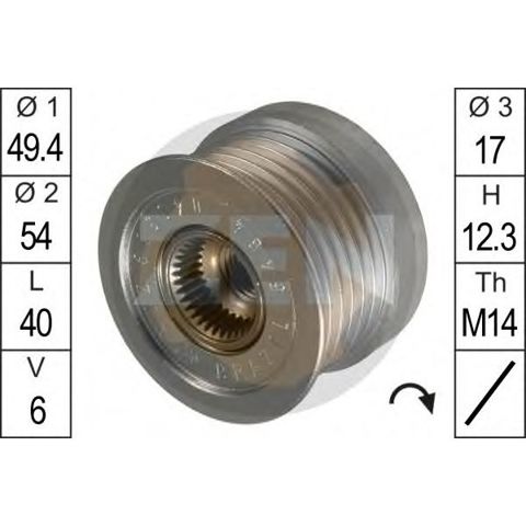ZEN ZN5464 Шкив генератора в наличии Каменское
