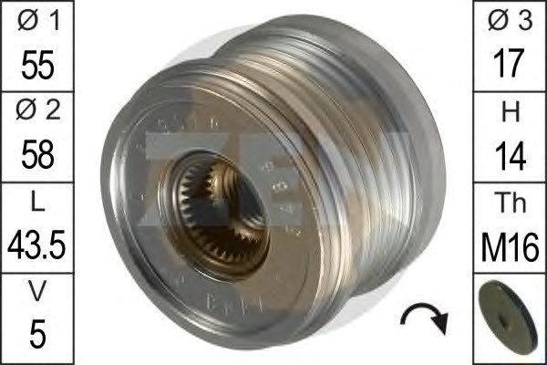 Шкив ремня генератора ZN5468 ZEN