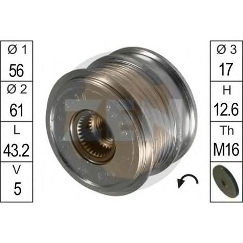 Шкив ремня генератора ZN5505 ZEN