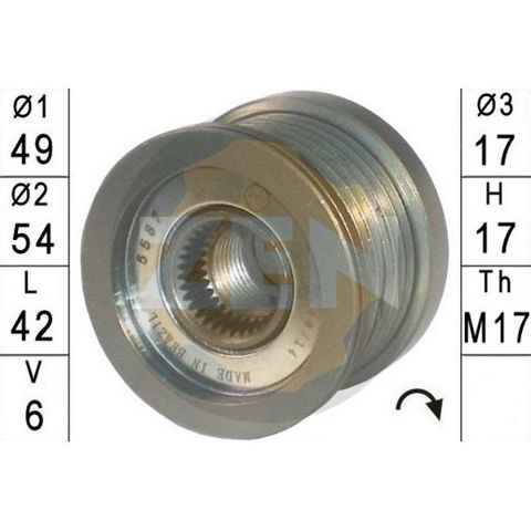 ZEN ZN5587 Шкив генератора в наличии Николаев