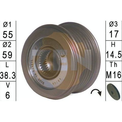 ZN5593 Шкив генератора купить Харьков