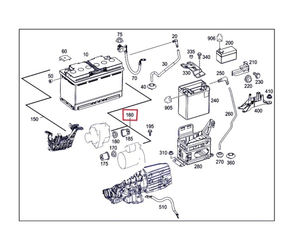 MERCEDES 1664409508 Кабель стартера в наличии Ровно