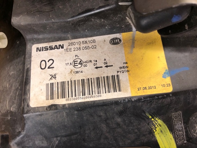 260105X10B NISSAN Фара правая купить в Николаев