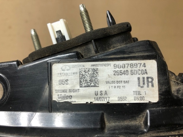265405DC0A NISSAN Фонарь задний правый внутренний купить в Житомир