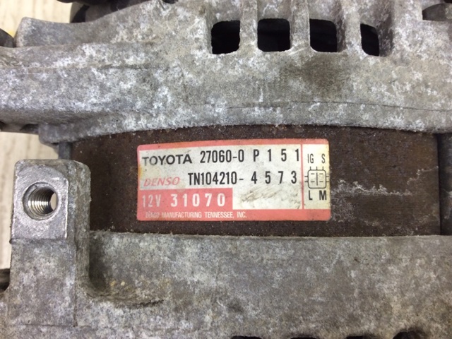 TOYOTA 270600P151 Генератор в наличии Харьков