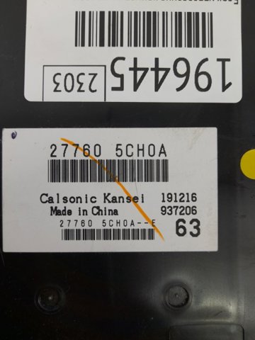 NISSAN 277605CH0A Блок управления режимами отопления/кондиционирования в наличии Чернигов