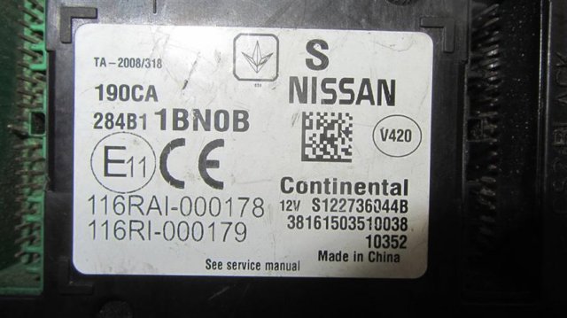 284B11CA4C NISSAN Блок комфорта купить в Ровно
