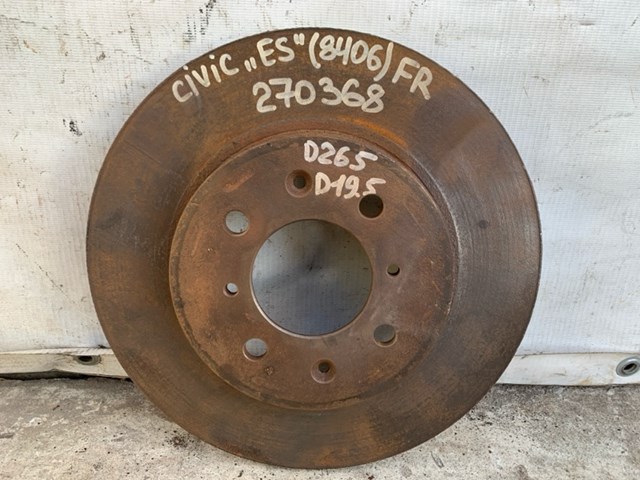Тормозной диск передний honda civic es 00-05 45251-S5D-A10