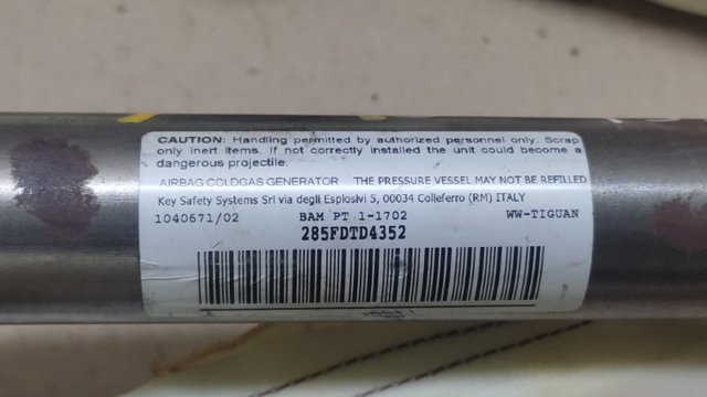 5N0880742L VAG Подушка безопасности (AIRBAG) шторка боковая правая купить в Одесса